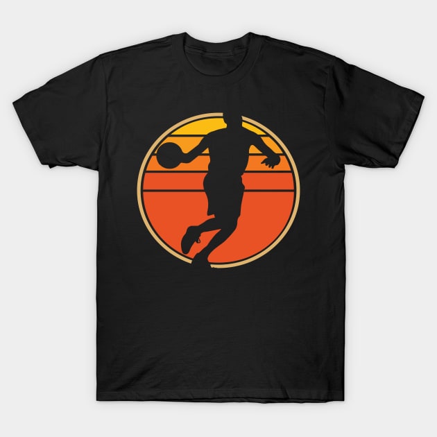 Basketball player basketball sunset retro design T-Shirt by HBfunshirts